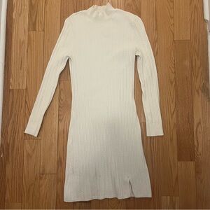 Abercrombie & Fitch Cream Long Sleeve Dress - Tall